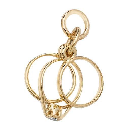 9ct Gold Bridal Ring Set Charm - John Ross Jewellers