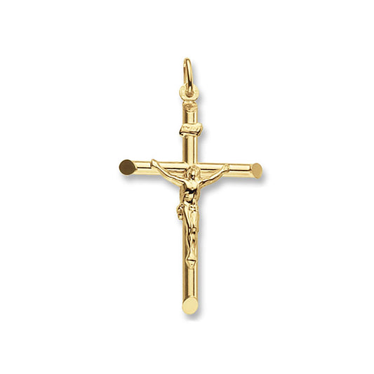 9ct Gold Crucifix Cross Pendant | Large