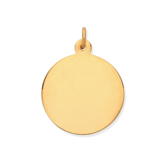 9ct Gold Disc Necklace | 18mm Disc - John Ross Jewellers