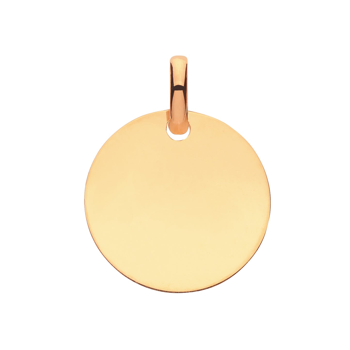 9ct Gold Disc Necklace | 14mm Disc - John Ross Jewellers