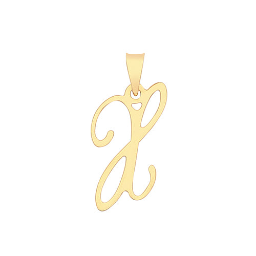 9ct Gold Fancy Letter Necklace - John Ross Jewellers