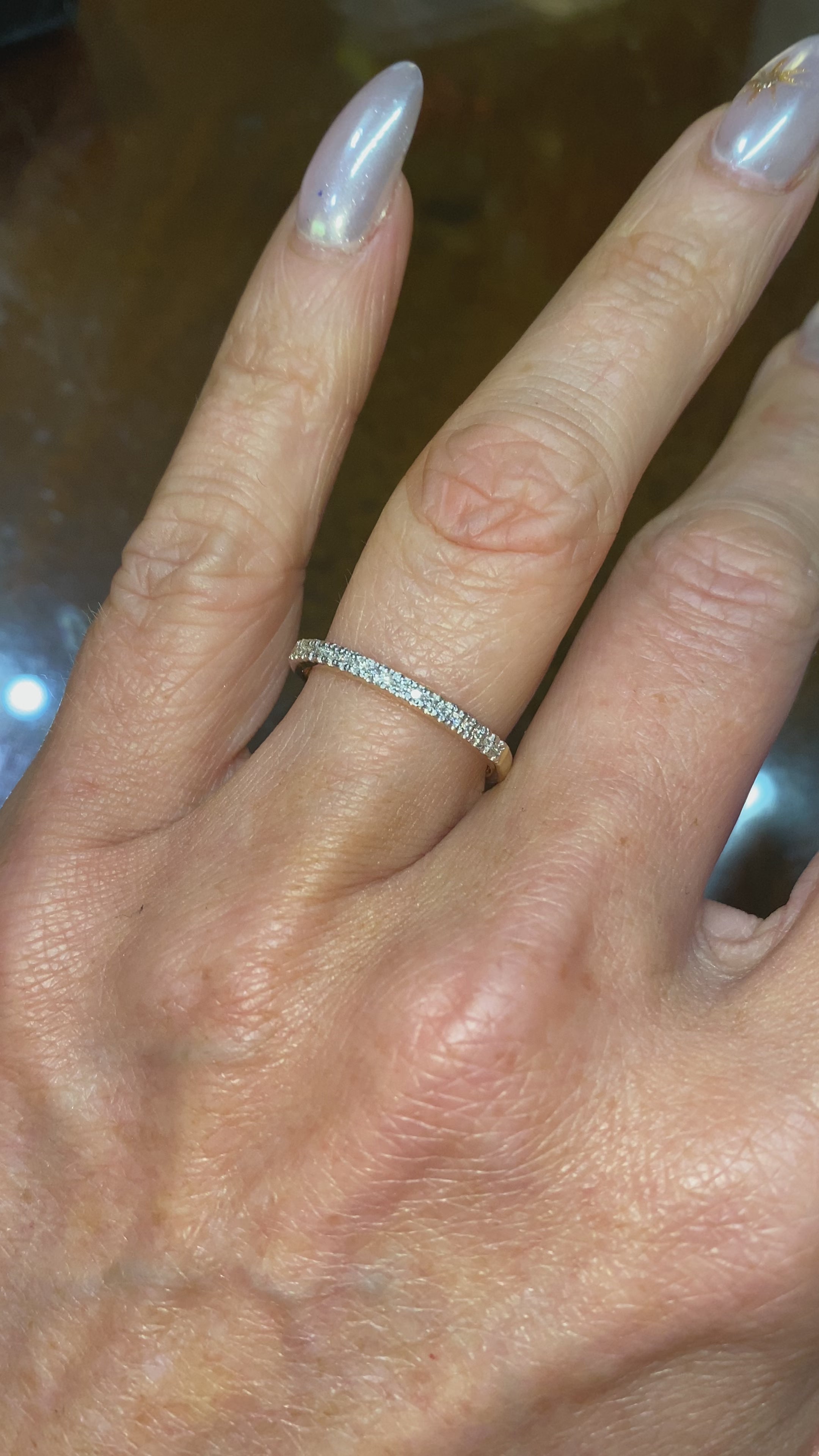 0 25ct Skinny diamond eternity ring