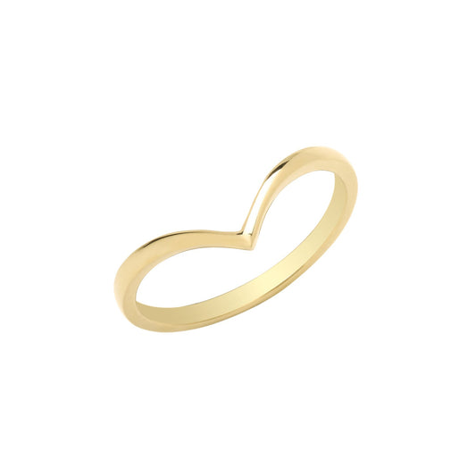 9ct Gold Skinny Wishbone Ring