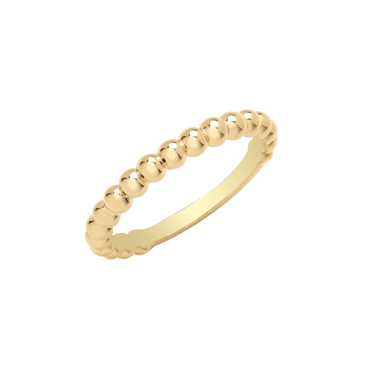 9ct Gold Fine Beaded Ring - 2mm - John Ross Jewellers