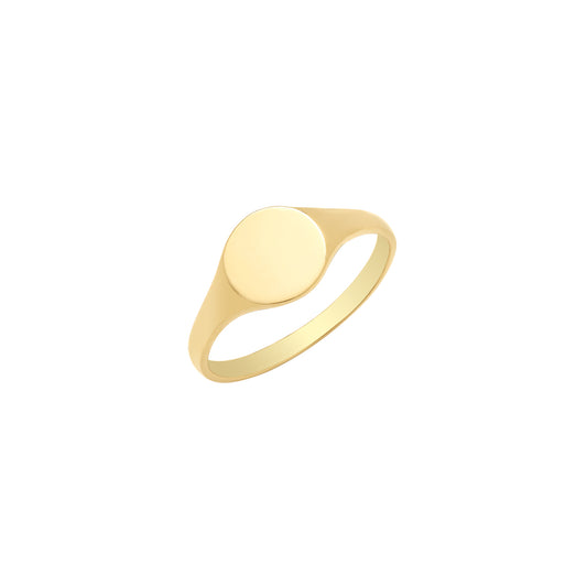 9ct Round Signet Ring