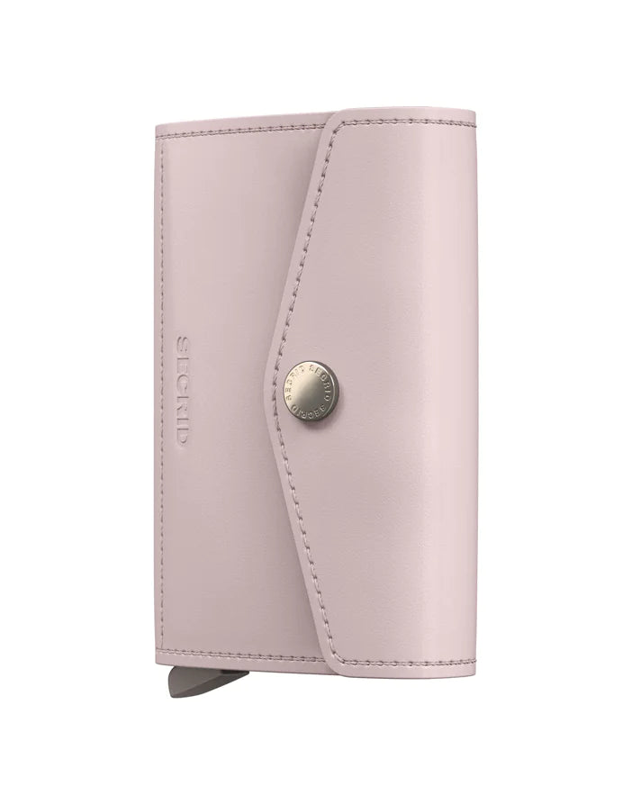 Secrid Envelope Wallet Ballet in natural leather, front view showing compact design and secure closure.