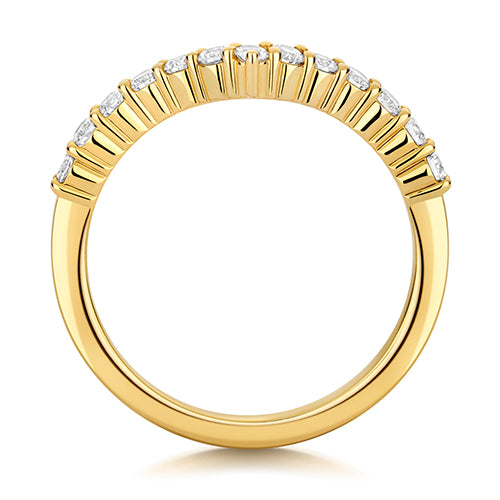 9ct Gold Wishbone Eternity Ring | Lab Grown 0.36ct