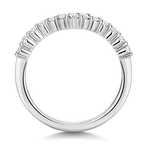 9ct White Gold Wishbone Eternity Ring | Lab Grown 0.36ct