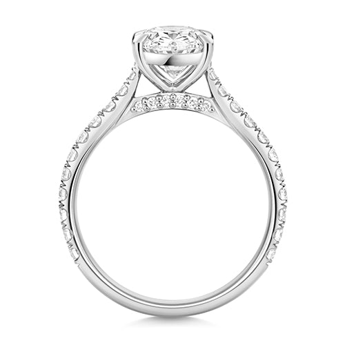 Platinum Oval Solitaire Engagement Ring | Certificated Lab 2.00ct - John Ross Jewellers