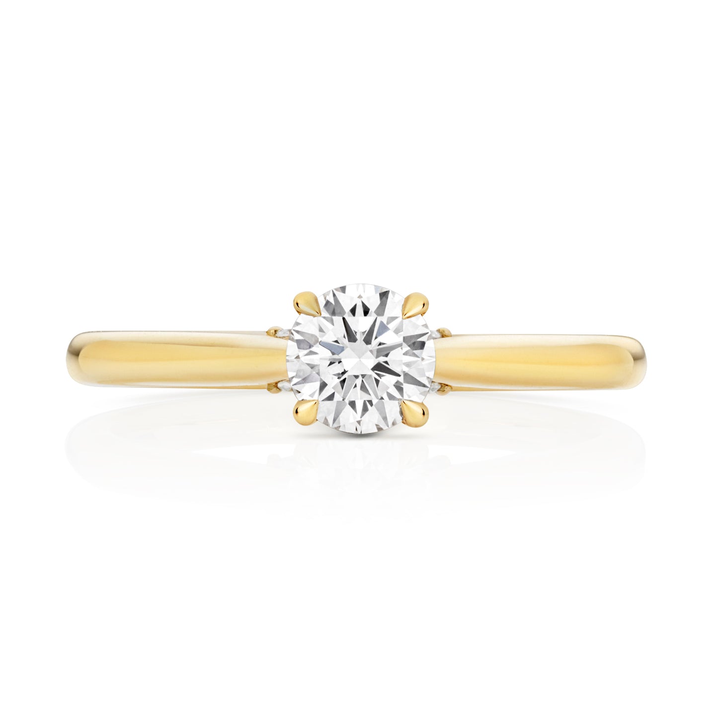 18ct Gold Solitaire Engagement Ring | Certificated Lab 0.51ct - John Ross Jewellers