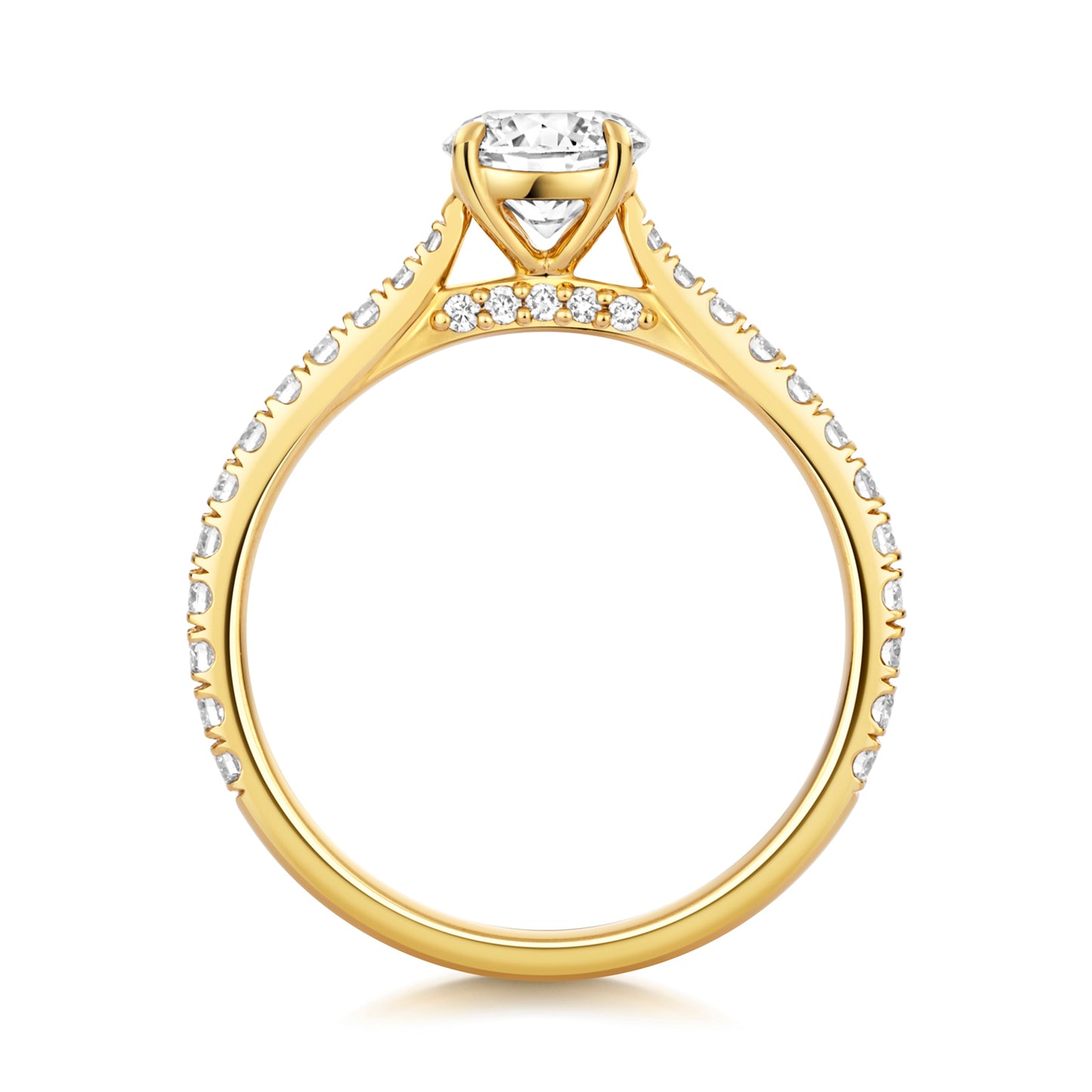 18ct Gold Solitaire Engagement Ring | Certificated Lab 0.77ct - John Ross Jewellers
