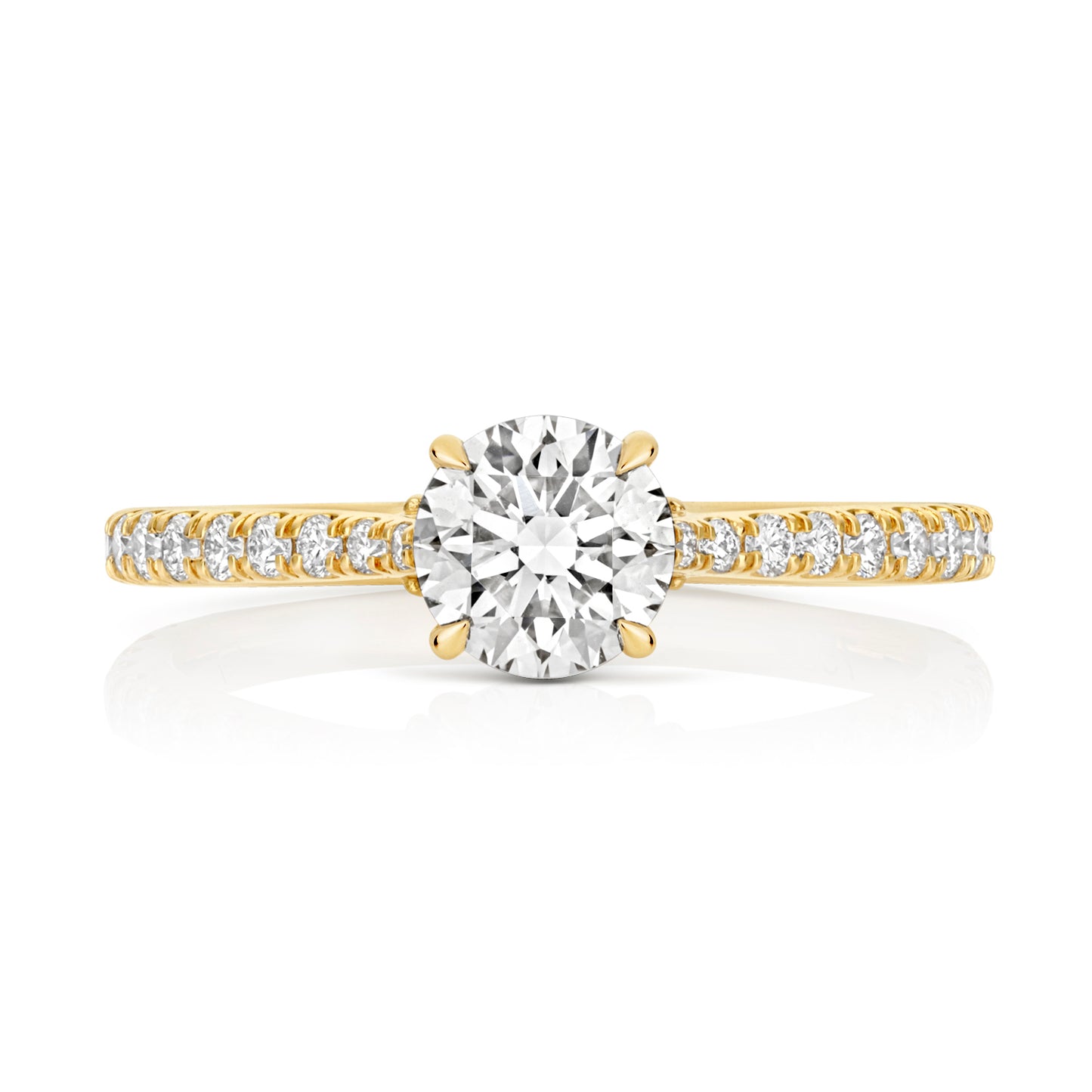 18ct Gold Solitaire Engagement Ring | Certificated Lab 0.77ct - John Ross Jewellers