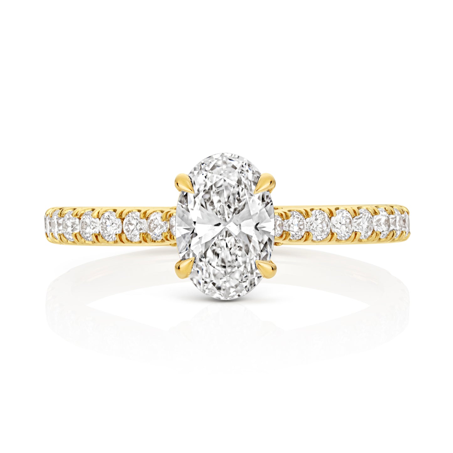18ct Gold Oval Solitaire Engagement Ring | Certificated Lab 1.00ct