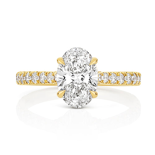 18ct Gold Oval Solitaire Engagement Ring | Certificated Lab 1.53ct - John Ross Jewellers