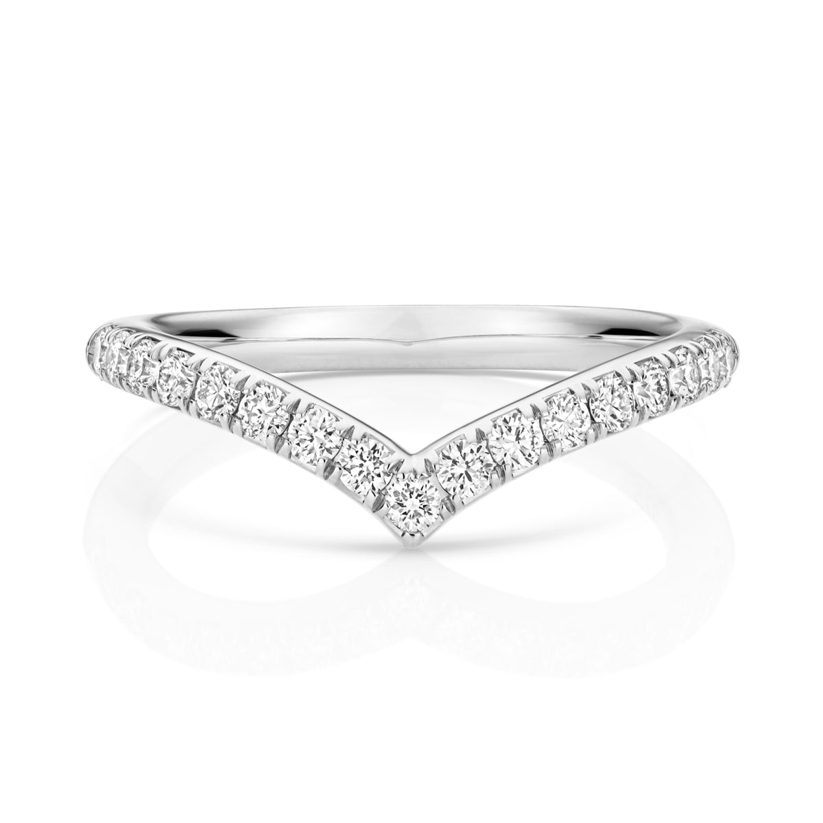 Platinum Wishbone Eternity Ring | Lab Grown 0.39ct