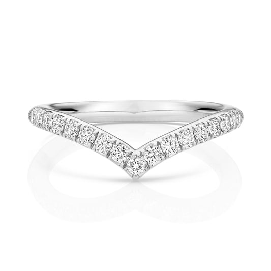 Platinum Wishbone Eternity Ring | Lab Grown 0.39ct