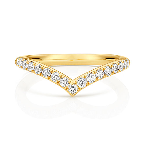 18ct Gold Wishbone Eternity Ring | Lab Grown 0.39ct