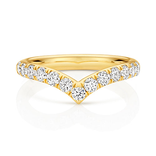18ct Gold Wishbone Eternity Ring | Lab Grown 0.72ct