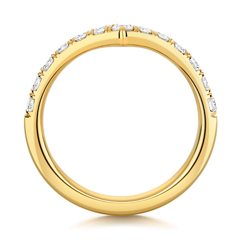18ct Gold Wishbone Eternity Ring | Lab Grown 0.72ct