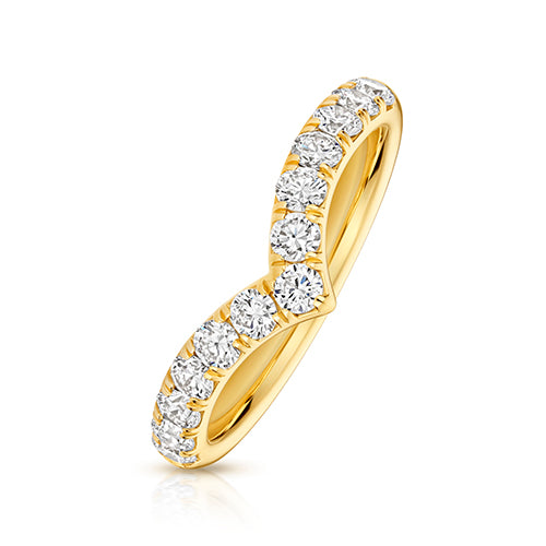 18ct Gold Wishbone Eternity Ring | Lab Grown 0.72ct