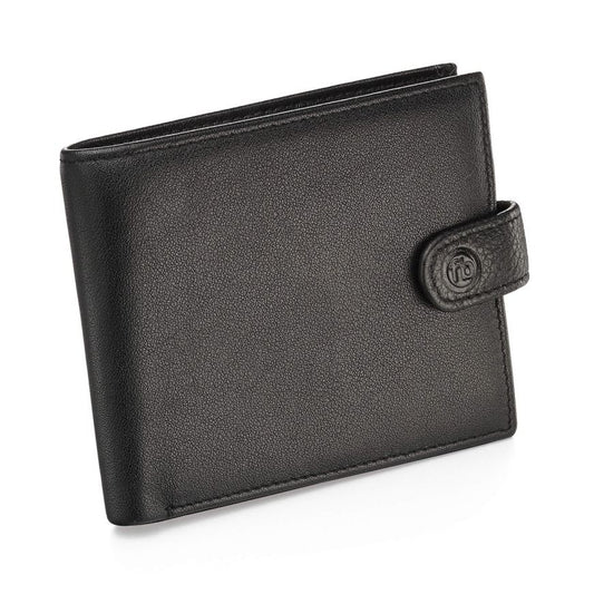 Fred Bennett Black Leather Wallet With Coin Pocket - John Ross Jewellers
