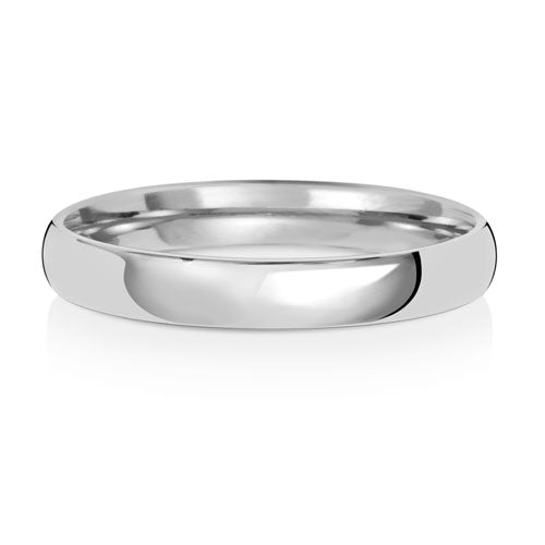 Platinum Light Court Ring | 3mm - John Ross Jewellers