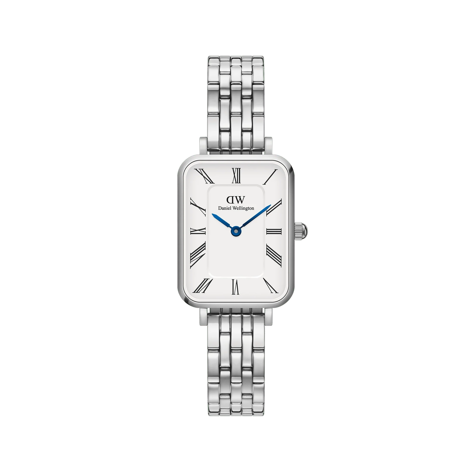 Daniel Wellington Quadro Roman Numerals 5-Link Silver 20mm x