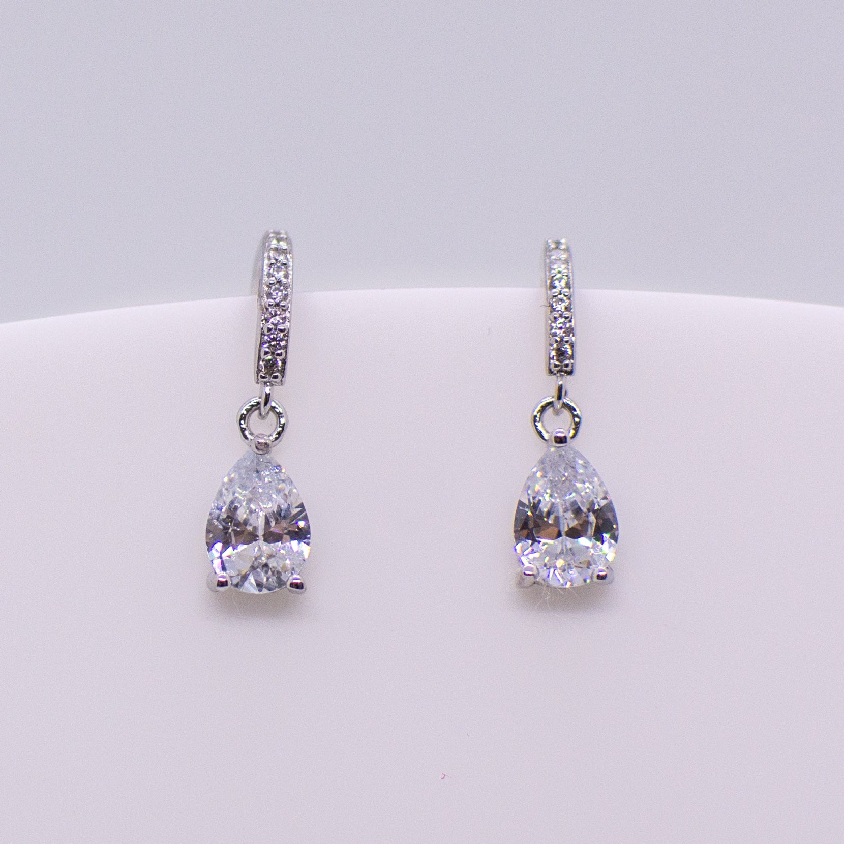 Silver Pear Drop Earrings - John Ross Jewellers