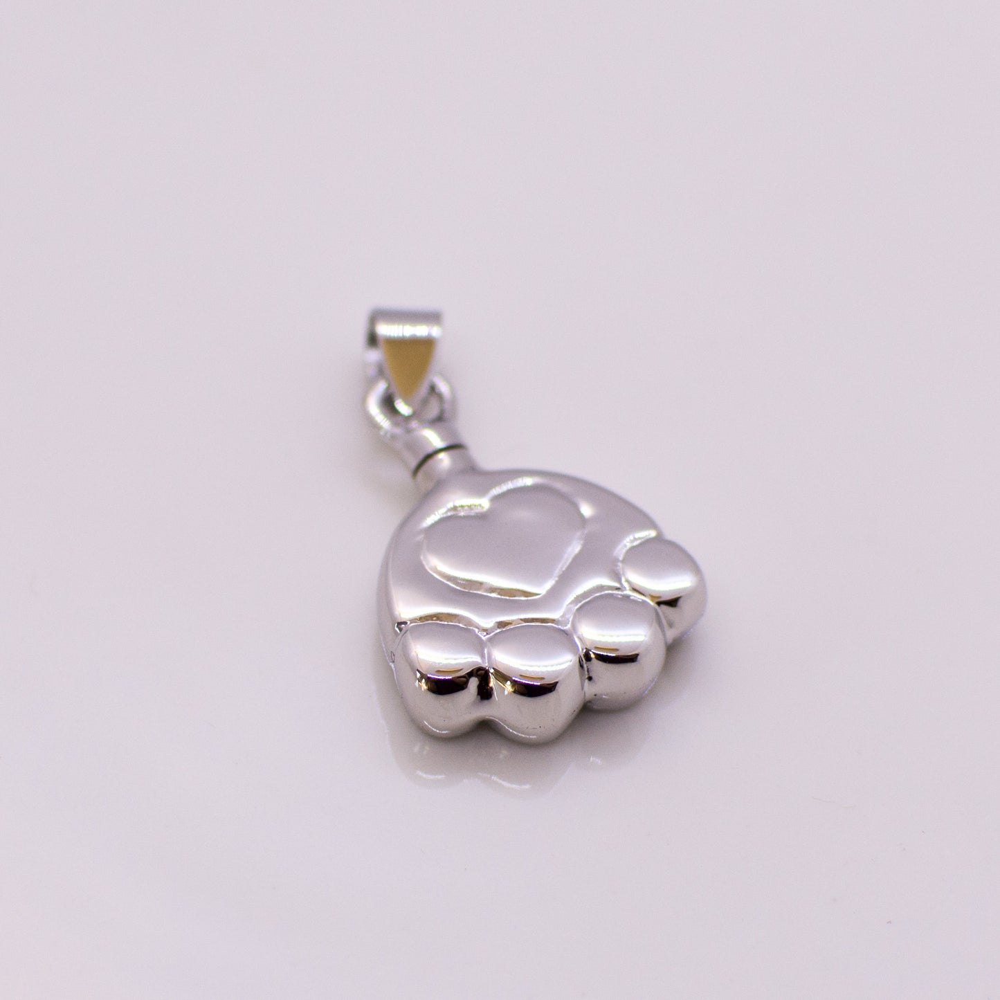 Silver Paw Print Ash Locket Necklace - John Ross Jewellers