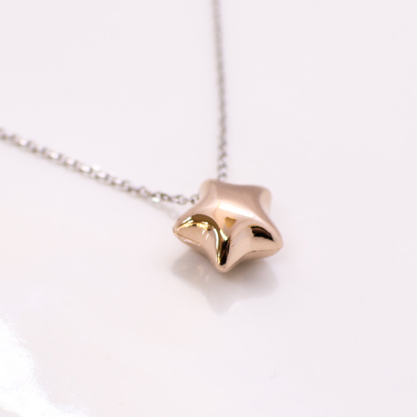 Rose Silver Star Necklace - John Ross Jewellers