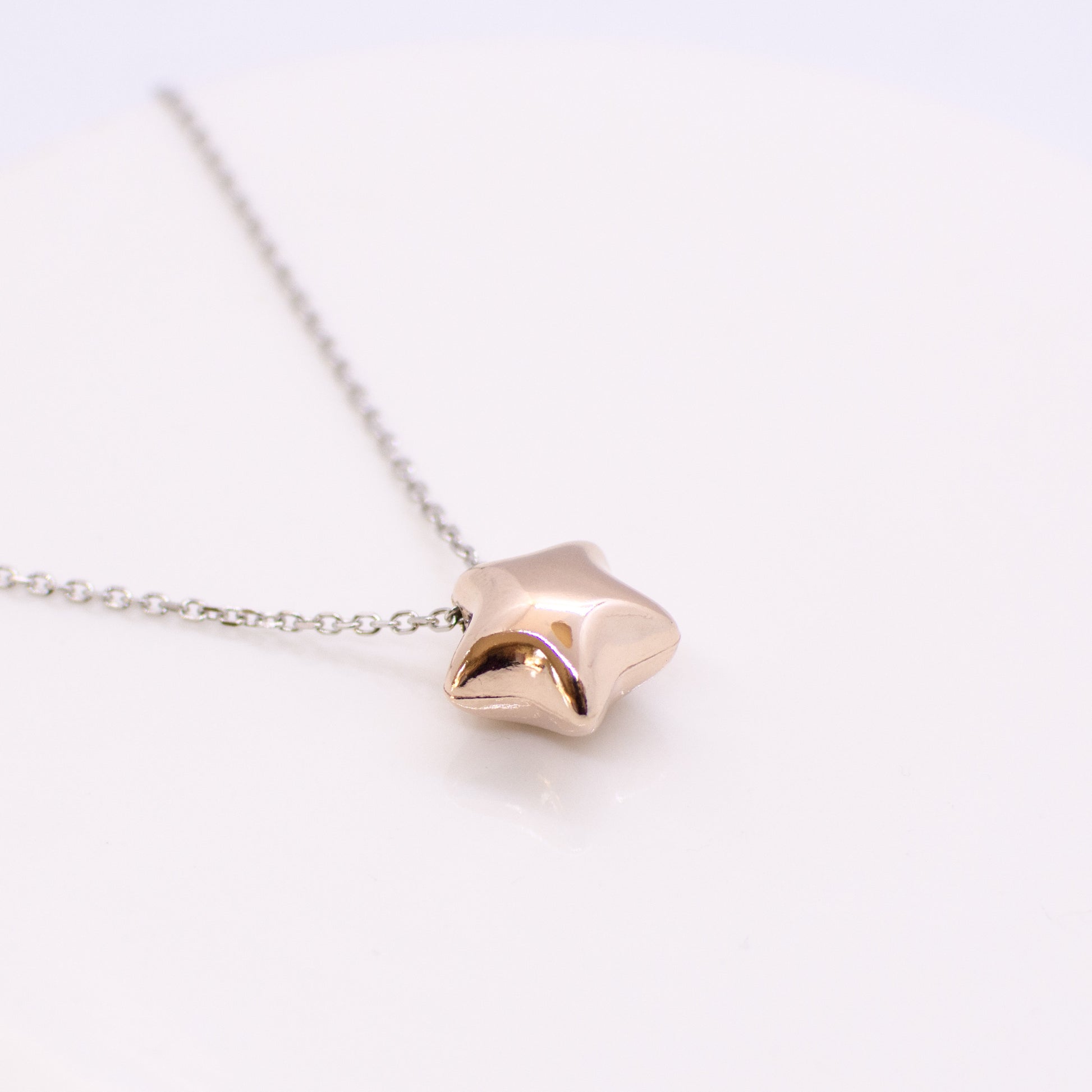 Rose Silver Star Necklace - John Ross Jewellers