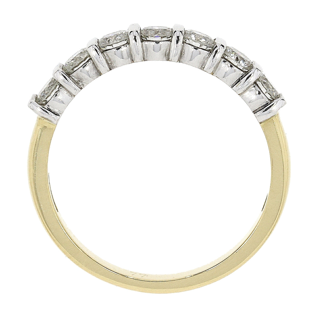 18ct Gold 0.80ct Seven Stone Bar Set Diamond Eternity Ring - John Ross Jewellers