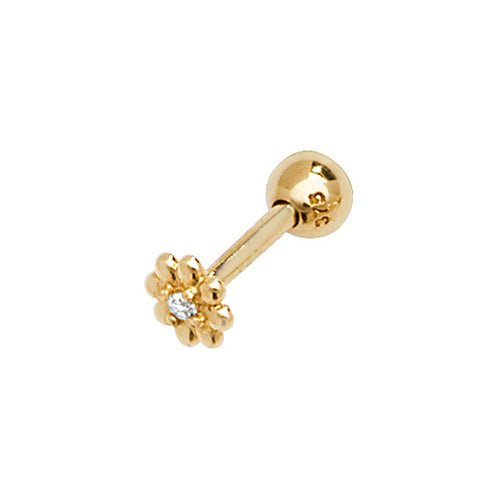 Ear Candy 9ct Gold CZ Blossom Cartilage Stud - John Ross Jewellers
