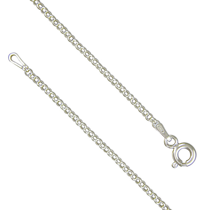 Silver Round Locket & Chain | Leaf Heart - John Ross Jewellers