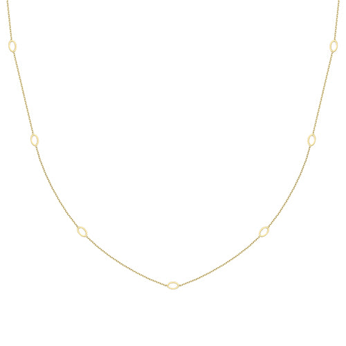 9ct Gold Necklace with Open Ovals - John Ross Jewellers