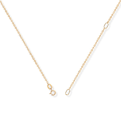 9ct Gold Textured Disc Necklace - John Ross Jewellers