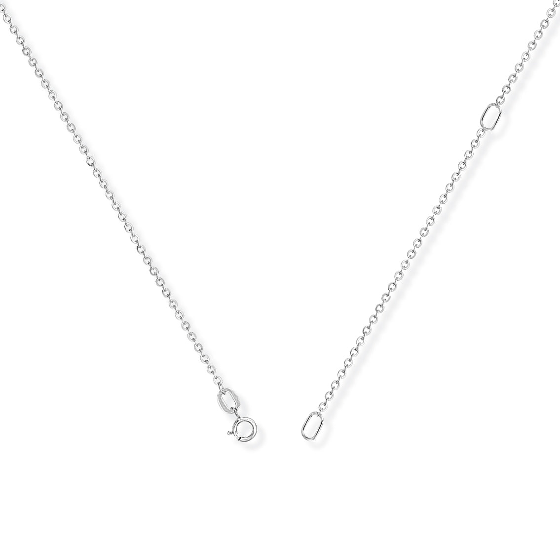 9ct White Gold Convertible Fine Trace Chain 16-18" - John Ross Jewellers