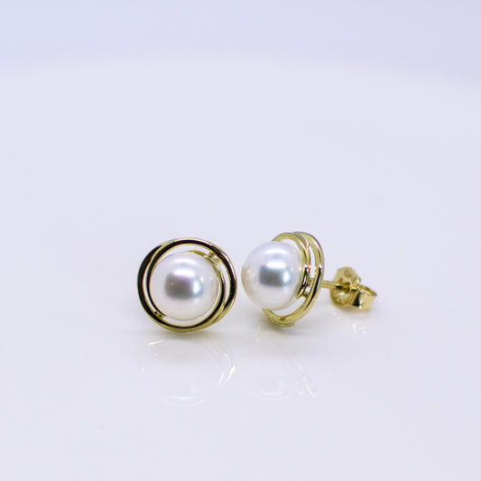 9ct Gold Freshwater Pearl Stud Earrings - John Ross Jewellers