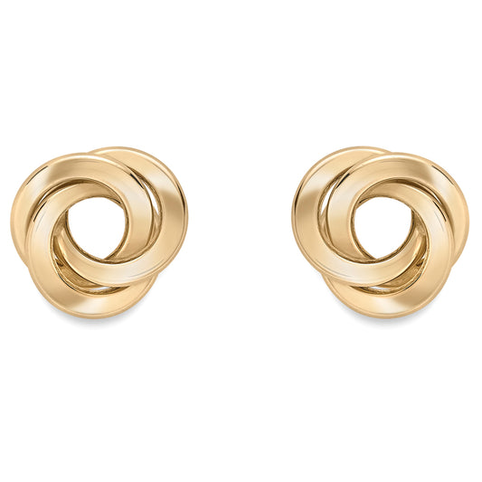 9ct Gold Trinity Knot Earrings - John Ross Jewellers
