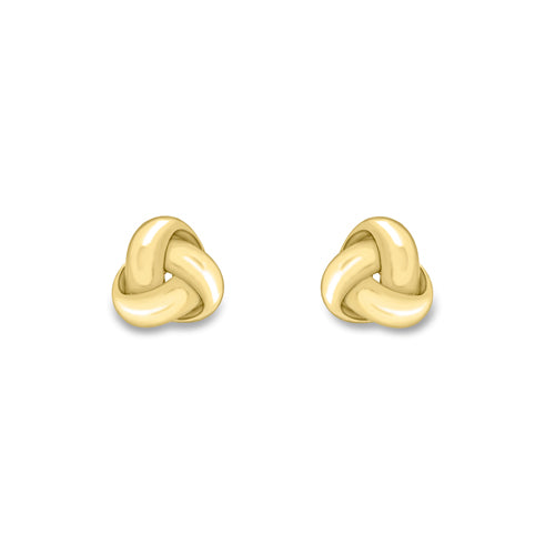 9ct Gold Knot Stud Earrings | 8mm - John Ross Jewellers