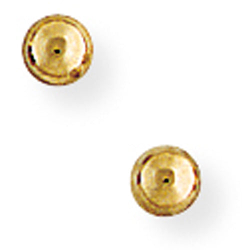 18ct Yellow Gold 3mm Ball Stud Earrings - John Ross Jewellers