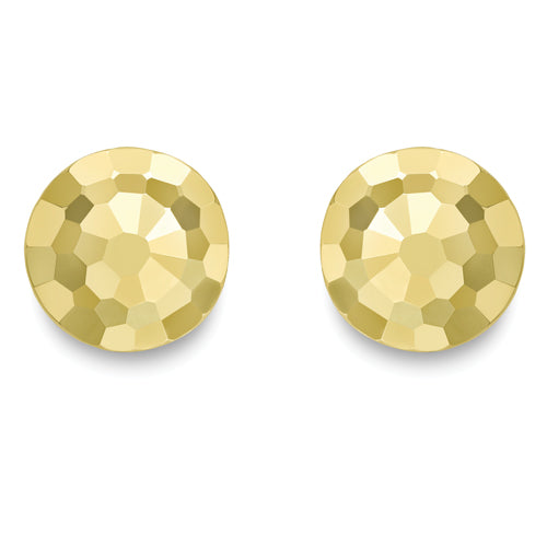 9ct Gold Hammered Stud Earrings - John Ross Jewellers