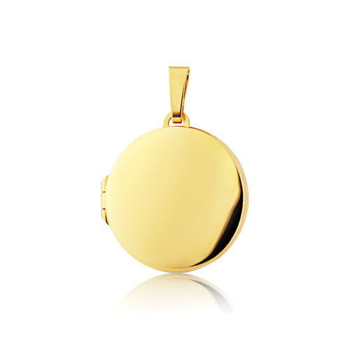 9ct Gold Round Locket and Chain - John Ross Jewellers