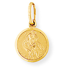 9ct Gold St Christopher Medal Necklace - Small - John Ross Jewellers