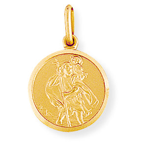 9ct Gold St Christopher Medal Necklace - Medium - John Ross Jewellers
