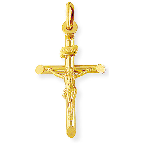 9ct Yellow Gold Crucifix Necklace Small - John Ross Jewellers