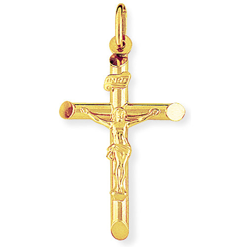 9ct Yellow Gold Crucifix Necklace Medium - John Ross Jewellers