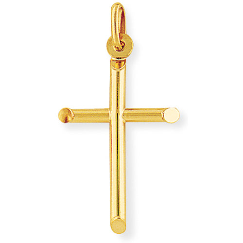 9ct Gold Polished Cross Necklace - John Ross Jewellers