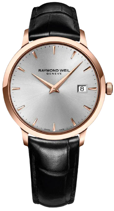 Raymond Weil TOCCATA 39mm Rose & Black Strap - John Ross Jewellers