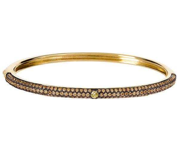 Sunshine Champagne CZ Bangle - John Ross Jewellers